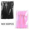 500-Pack Disposable Mascara Wands Eyelash Extension Brushes Spoolies Applicators for Lash & Brow Grooming