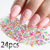 3D Floral Nail Stickers Cherry Blossom Rose Daisy Heart Manicure Decals 20/30/60/70/90 pcs 5.5×6 cm (2.17×2.36 in)