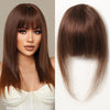 100% Human Hair Clip-In Bangs – Natural Black Wispy Fringe with Temples, 4.5 in (11.4 cm)