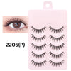 5 Pairs Manga Wispy Strip Lashes Soft Natural Long False Eyelashes for Anime Makeup