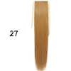 Wrap-Around Clip-In Ponytail Hair Extension 22-34 in (56-86 cm) Long Straight Heat-Resistant Synthetic Blonde Brown