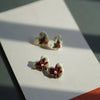 Handmade Polymer Clay Floral Wreath Earrings Set – Multicolor Christmas Holiday Studs