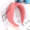 Knotted Wide Cloth Headband for Women and Girls - Soft Cotton Blend Solid Color Hairband