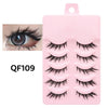 5 Pairs Manga Wispy Strip Lashes Soft Natural Long False Eyelashes for Anime Makeup