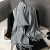 Women's Winter Scarf, Thick Cashmere-Look Pashmina Shawl with Tassels, Windproof Wrap, 175+ cm (69+ in) — 62 Colors