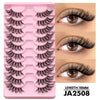 2-Pack Half Strip Lashes – Natural Fluffy Cat-Eye Soft Wispy Faux Mink Winged Elongated Eyelashes