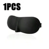3D Contoured Sleep Mask - Light-Blocking, Breathable Ultra-Soft Eye Mask, Unisex, 1/2/5-Pack (Black)