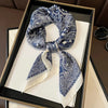 Luxury Square Silk-Feel Scarf 70 x 70 cm (27.6 x 27.6 in) Korean Fashion Floral Bandana Kerchief Wrap