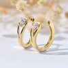 Geometric Metal Hoop Earrings for Women - Gold & Silver Tone Lightweight Everyday Jewelry