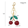 Red Cherry Pendant Keychain for Women — Cute Bag Charm & Car Keyring