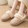 Women's Fluffy Plush Winter House Slippers - Warm Faux Fur Platform Flats