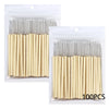 100-Pack Bamboo Handle Mascara Wands – Reusable Eyelash Extension & Eyebrow Spoolie Brushes