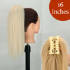 34-Inch (86 cm) Clip-In Synthetic Ponytail Hair Extension — Blonde Wrap-Around Long Straight Hairpiece