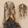 Paisley Print Silk-Feel Satin 70 x 70 cm (27.6 in) Square Scarf Bandana Hijab Headband Neck Scarf for Women