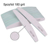 3/5/10-Pack Professional Nail Files — Thick Half-Moon Emery Boards, Multiple Grits (80–240) for Manicure & Nail Extensions