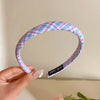 1/2/3-Pack Women's Solid & Plaid Fabric Headbands – Spring Summer Sweet Princess Head Hoops
