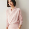 100% Cashmere V-Neck Knit Pullover Women Autumn Winter Sweater