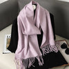 Women's Winter Scarf, Thick Cashmere-Look Pashmina Shawl with Tassels, Windproof Wrap, 175+ cm (69+ in) — 62 Colors