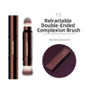 Retractable Hourglass-Style Makeup Brush - Multi-Purpose Synthetic Brush for Foundation, Concealer, Powder, Bronzer, Blush, Eyeshadow, Eyeliner