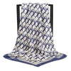 Women’s Vintage Printed Silk-Feel Scarf 90 x 90 cm (35 x 35 in) Lightweight Square Shawl, Headscarf & Neck Wrap