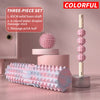3-Piece Massage Set - Spiky Massage Ball, Hand Roller & Foam Roller for Foot and Body Relief