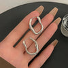 Geometric Metal Hoop Earrings for Women - Gold & Silver Tone Lightweight Everyday Jewelry