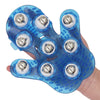 Palm-Shaped Handheld Body Massage Glove with 9 360° Metal Rollers for Muscle Relaxation