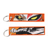 Anime Embroidered Keychain Double-Sided Key Fob 3 x 13 cm (1.2 x 5.1 in) for Backpacks Cars Motorcycles Gift