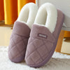 Women's Corduroy Plush-Lined Memory Foam Slippers - Indoor Bedroom Slides, Fluffy Fuzzy Warm Slip-On with EVA Sole