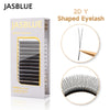 2D Y-Shape Premade Eyelash Fans – Lightweight Synthetic Y Lashes, C/D Curl, 0.07mm, 8–15mm (0.31–0.59 in)