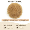 Kinky Curly Remy Human Hair Ponytail Afro Puff Drawstring Clip-In High Bun Updo Extension for Black Women