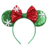 Mickey Mouse Sequin Ear Headband - Disney Princess Bow Hairband for Women, Girls & Kids, Party Cosplay