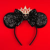 Disney Mickey Mouse Sequin Ears Headband with Bow - Halloween Party Cosplay Hairband for Women & Kids
