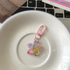 Colorful Transparent Resin Flower Keychain - Cute Bag Charm Pendant for Women & Girls