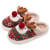 Women's Winter Cartoon Deer Cotton Slippers - Cozy Non-Slip Indoor House Slippers
