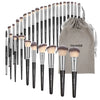 30-Piece Professional Makeup Brush Set with Bag — Foundation, Concealer, Eyeshadow, Powder & Blending Brushes