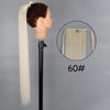 34-Inch (86 cm) Clip-In Synthetic Ponytail Hair Extension — Blonde Wrap-Around Long Straight Hairpiece