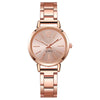 Luxury Women’s Gold Bracelet Quartz Watch – Simple Round Dial Stainless Steel Elegant Wristwatch