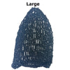 Women's Mesh Crochet Hair Net Snood Solid Color Sleeping Cap Turban - Small, Large