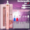 5-in-1 USB Rechargeable Electric Nail Drill Manicure Set - Portable Professional Nail File & Polisher for Gel, Acrylic & Salon Use