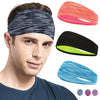 3-Pack Moisture-Wicking Sport Headbands for Men & Women, Elastic Sweatbands for Yoga and Workout