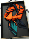 Satin Square Scarf 70cm (27.6 in) Silk-Look Polyester Neck & Hair Tie Bandana for Women Floral Headscarf Hijab