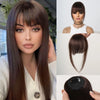 Natural Blunt Cut Black Clip-In Bangs 100% Human Hair Fringe Lightweight Wispy Extension