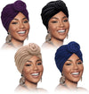 4-Pack Women's Turban Headwraps Knot Beanie Chemo Caps Headscarves