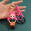 Kpop Demon Hunters Tiger PVC Keychain Harajuku Cute Cartoon Key Ring for Fans & Kids Halloween Gift