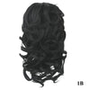 Soowee Short Curly Clip-In Ponytail Extension Black to Burgundy Synthetic Heat-Resistant Fiber