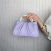 Pearl Handle Evening Clutch - Small Square PU Shoulder Messenger Bag for Women