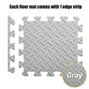 12-Pack EVA Interlocking Foam Floor Tiles 12 x 12 in (30 x 30 cm) 10 mm – Non-Slip Home Gym & Kids Play Mat, Black/Grey