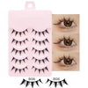 5 Pairs Manga Wispy Strip Lashes Soft Natural Long False Eyelashes for Anime Makeup