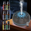550ml (18.6 fl oz) Essential Oil Diffuser Humidifier for Large Room, Remote Control, 6 Oil Blends, Auto Shut-Off, 7-Color LED